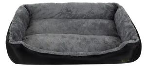 Purlov Krevet za Pse L – Perivi Ležaj za Pse i Mačke 65 × 50 cm Sivo-Crni