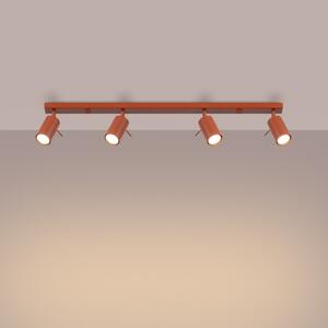 Stropna lampa RING 4L crvena oker