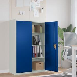 VidaXL Uredski ormarić metalni 90 x 40 x 140 cm sivo-plavi