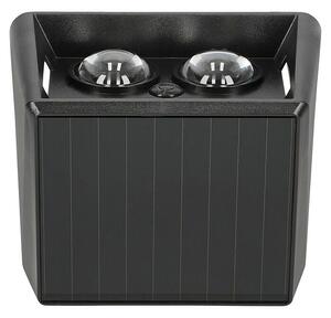 BAUHAUS Solarna vanjska zidna svjetiljka (D x Š x V: 6,4 x 10,7 x 9,7 cm, Crna, IP65, 40 lm)