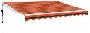 VidaXL Automatska tenda na uvlačenje narančasto-smeđa 3,5 x 2,5 m