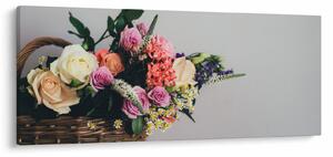 Slika košare s cvijećem (120x50 cm)