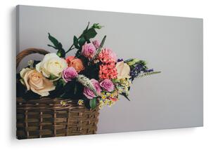 Slika košare s cvijećem (90x60 cm)