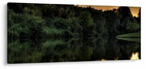Slika jezera u šumi (120x50 cm)