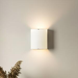 Lindby zidna lampa Phil, bijela, staklo, visina 21 cm, prigušiva, Bijela, Područje hodnika, Staklo