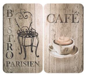 Set od 2 staklena poklopca za štednjak Bistrot Wenkoo, 52 x 30 cm