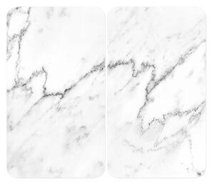 Set od 2 staklena zaštitna poklopca za štednjak Wenko Marble, 52 x 30 cm
