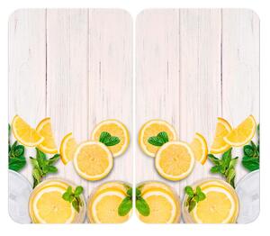 Zaštitni poklopci za štednjak u setu od kaljenog stakla 2 kom 52x30 cm Lemons – Wenko