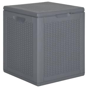 VidaXL Vrtna kutija za pohranu siva od PP ratana 90 L
