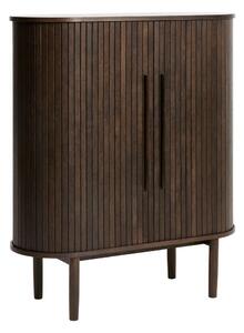 Ormarić u dekoru hrasta s kliznim vratima u tamnoj prirodnoj boji 100x118x40 cm Meta – Unique Furniture