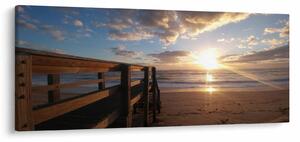 Slika mola, plaže i mora (120x50 cm)