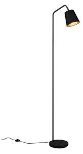 Crna stojeća svjetiljka s tekstilnim sjenilom (visina 148 cm) Buddy – Reality
