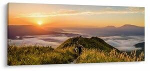 Slika planine pri zalasku sunca (120x50 cm)