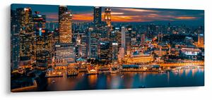 Slika noćnog grada (120x50 cm)