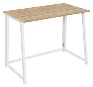 Sklopivi radni stol ZARIMO 80×40 cm, bijeli/dub sonoma
