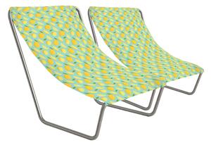 Set od 2 sklopive ležaljke za plažu SAND LEMON