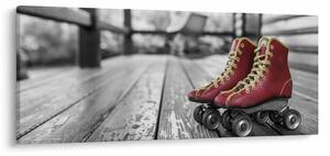 Slika crvenih starih cipela za rošule (120x50 cm)