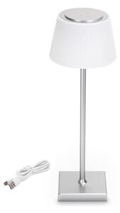 Aigostar - LED Vanjska prigušiva punjiva lampa 4W/5V 3600mAh bijela/krom IP54