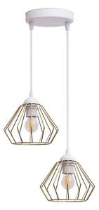 Luster na sajli CEED GOLD 2xE27/60W/230V pr. 28 cm bijela/zlatna