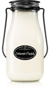 Milkhouse Candle Co. Creamery Cinnamon Fireside mirisna svijeća Milkbottle 396 g