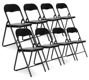 Set ugostiteljskih stolica za vrt u crnoj boji 8 kom