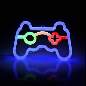 LED neonska zidna dekoracija GAME LED/3W/3xAA USB plava