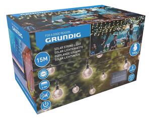 Grundig - LED Solarni lanac 100xLED/8 funkcija 15m topla bijela