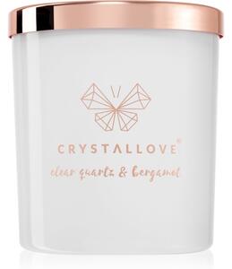 Crystallove Crystalized Scented Candle Clear Quartz & Bergamot mirisna svijeća 220 g