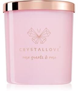Crystallove Crystalized Scented Candle Rose Quartz & Rose mirisna svijeća 220 g