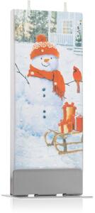 Flatyz Holiday Snowman with Red Bird ukrasna svijeća 6x15 cm