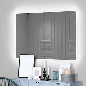 LED Zidno ogledalo s pozadinskim osvjetljenjem RECTANGULAR 80x60 cm bijela