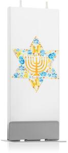 Flatyz Holiday Blue and Gold Star ukrasna svijeća 6x15 cm