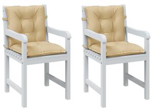 VidaXL Jastuci za stolice 2 kom prošarano bež 100x50x7 cm tkanina