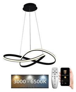 Brilagi - LED Prigušivi luster na sajli COSMOWAVE LED/70W/230V crna + DU