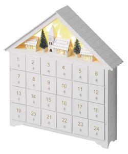 LED Adventski kalendar 8xLED/2xAA bijela