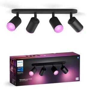 Philips - LED RGBW Prigušiva reflektorska svjetiljka Hue FUGATO 4xGU10/4,2W/230V crna