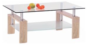 Konferencijski stol 55x110 cm staklo/sonoma hrast