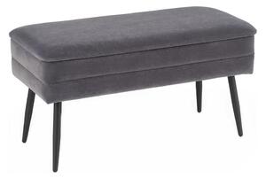 Klupa sa skladišnim prostorom VELVA 37x78 cm siva