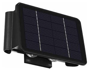 LED Solarna zidna svjetiljka 4xLED/1,5W/3,7V IP54 crna