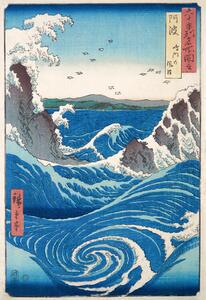 Reprodukcija View of the Naruto whirlpools at Awa, Utagawa Hiroshige