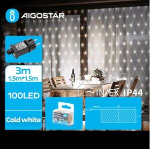 Aigostar - LED Vanjski lanac 100xLED/8 funkcija 4,5x1,5m IP44 hladna bijela