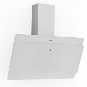 Klarstein Aurica 90, kuhinjska napa, 90 cm, 610 m³/h, LED, touch screen, staklo, bijela boja