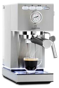 Klarstein Pauza, aparat za espresso, 1350 W, tlak 20 bara, spremnik za vodu: 1,4 litre, nehrđajući čelik