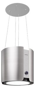 Klarstein Skyfall, otočna napa, Ø 45 cm, recirkulacija, 402 m³ / h, LED, srebrna