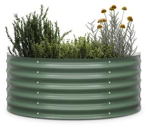 Blumfeldt High Grow Half Circle, polukružna povišena gredica, 105x43x60 cm, izrađena od valovitog čeličnog lima, jednostavna za sastavljanje, otporna na hrđu i mraz