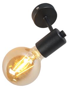 Industrijska zidna svjetiljka crna - Objekt 1