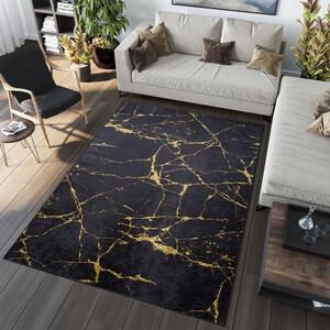 Tamni moderni tepih s mramornim uzorkom Širina: 80 cm | Duljina: 150 cm