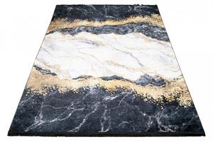 Tamni moderni tepih s protukliznom završnom obradom i apstraktnim uzorkom Širina: 160 cm | Duljina: 230 cm