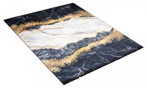 Tamni moderni tepih s protukliznom završnom obradom i apstraktnim uzorkom Širina: 80 cm | Duljina: 150 cm