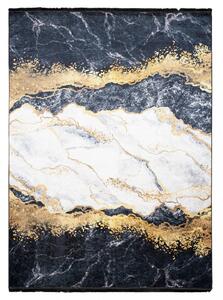 Tamni moderni tepih s protukliznom završnom obradom i apstraktnim uzorkom Širina: 160 cm | Duljina: 230 cm